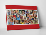 Creative baby photo collage printed on canvas.