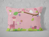 Customized design for babies printed on rectangular cushion.