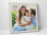 Family with baby photo canvas print.