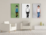 Mosaic canvas prints: 3 portrait canvases composition.