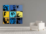 Mosaic canvas prints: 9 square canvases composition.