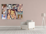 Mosaic canvas prints: 7 canvases composition.