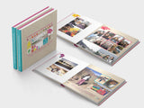 Lay flat travel photo book - square format - design 1