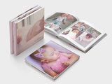 Newborn baby girl photo book- square format - soft-paper