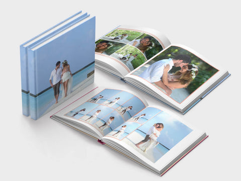 Honeymoon photo album - soft paper - square format