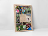 Premium canvas print with family photo collage.