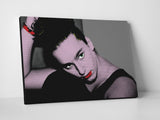 Pop art girl's portrait photo printed on high quality canvas.